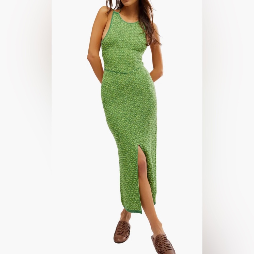 Free People Green Midi Dress